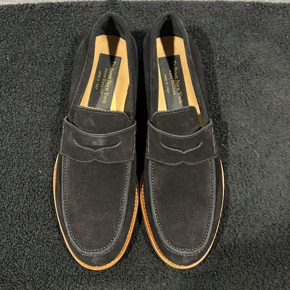 🔥🔥 TO BOOT NEW YORK Adam Dereck Black Suede Penny Loafers Italy Sz 9 - PERFECT - Picture 5 of 12